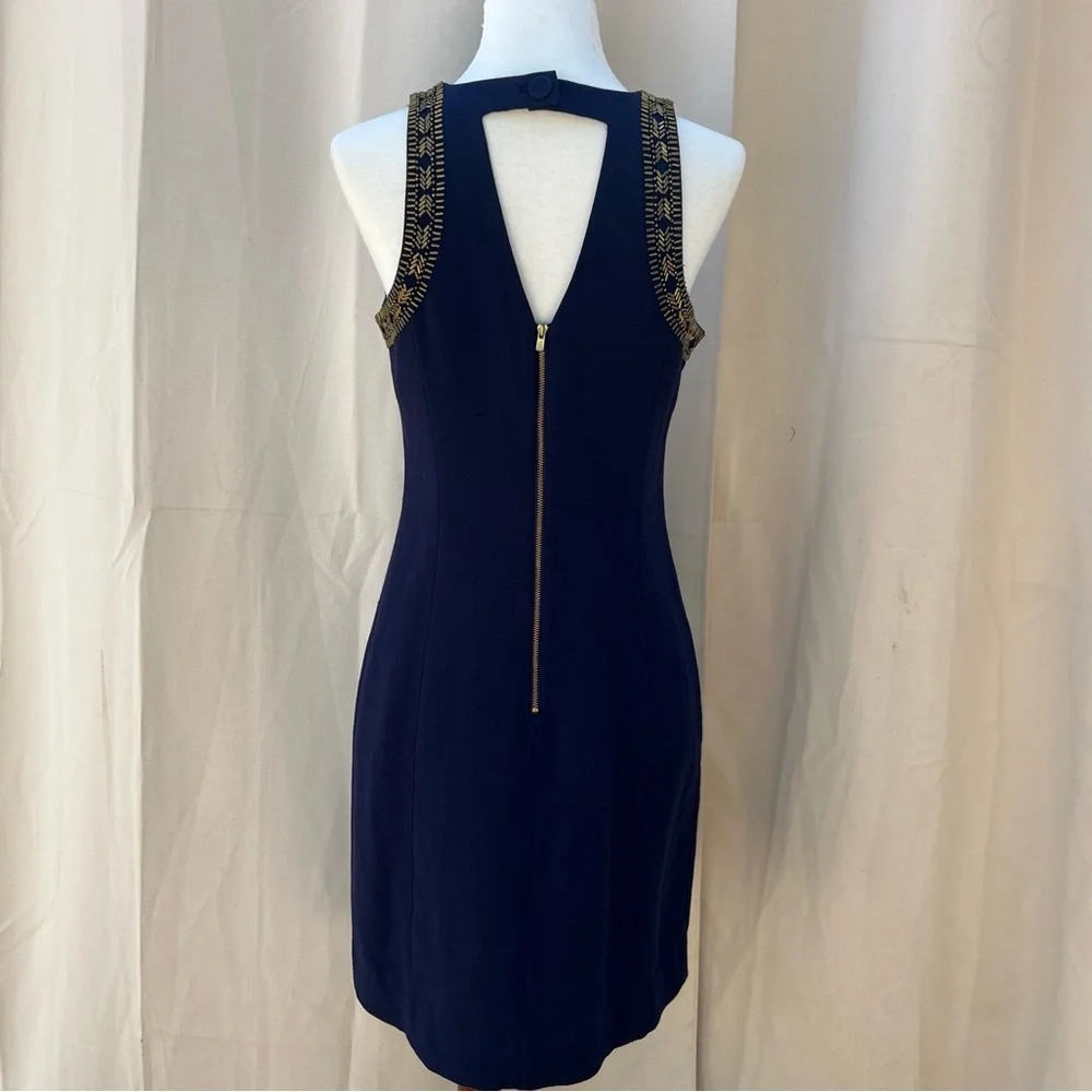 Lilly Pulitzer Size 2 Chrissy Sleeveless Beaded classy Shift Dress - Picture 12 of 16